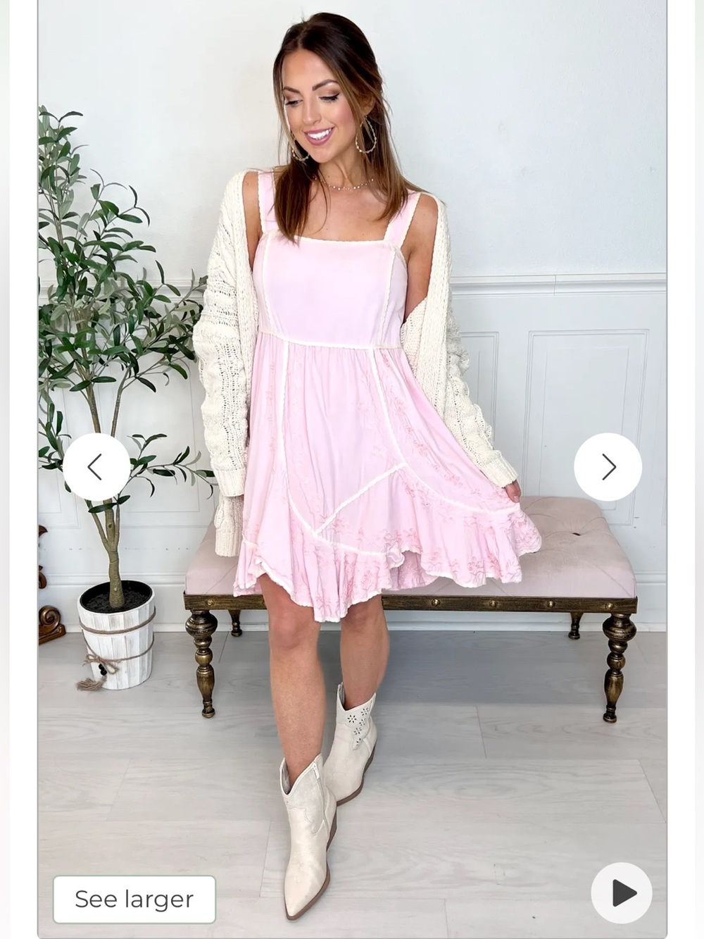 Pink Ruffle Mini Dress